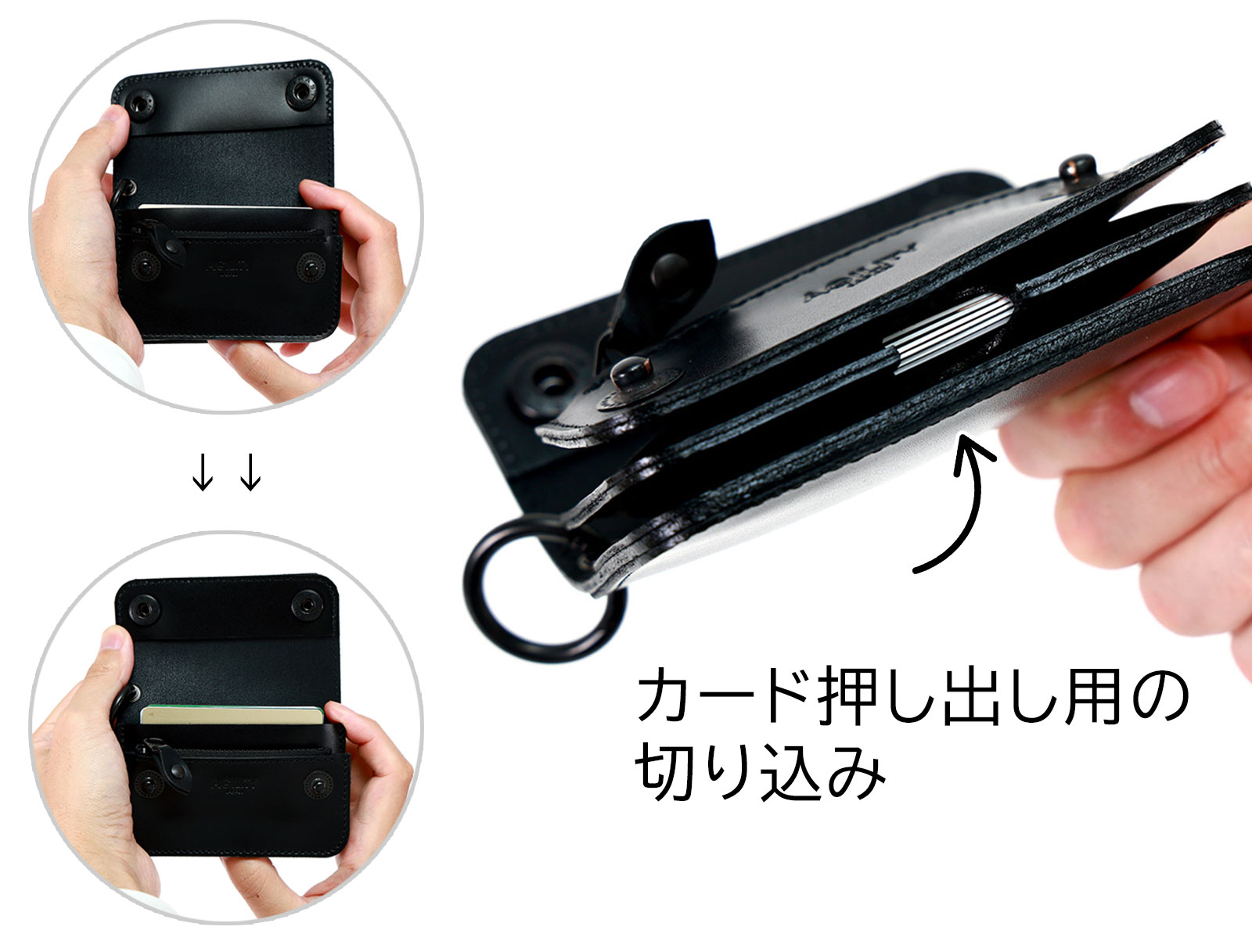 トラッカーウォレット トラッカー財布 ミニ財布 撥水 ミドル コンパクト レザー 革 