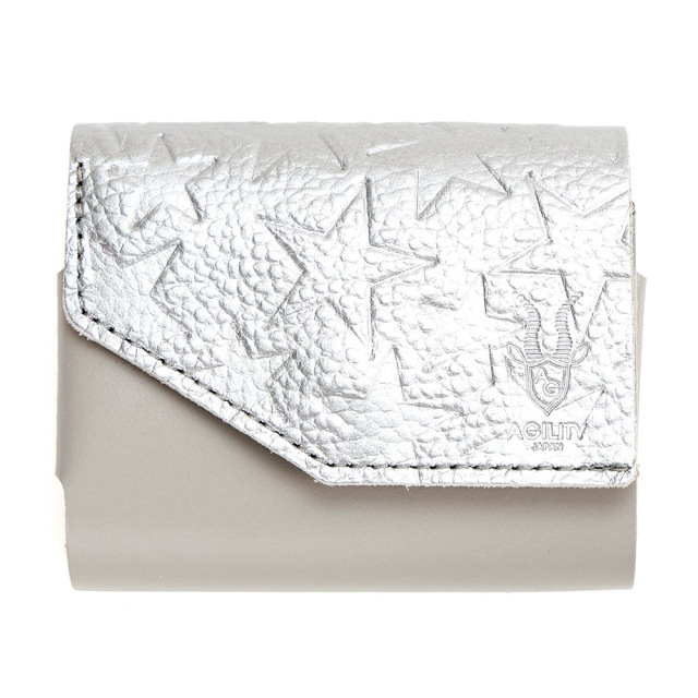 星柄 スター かわいい おしゃれ 小さい ミニ財布 レディース 三つ折り財布 本革 レザー 