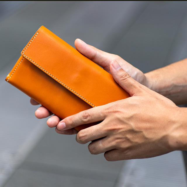 コンパクト長財布 ギャルソンウォレット ギャルソン 財布 長財布 コンパクト 大容量 薄型 本革 レザー